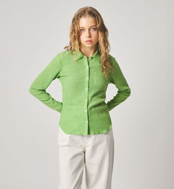 STEVEN ALAN「＜Steven Alan＞クレープ シャツ カーディガン」|カーディガン|KELLY