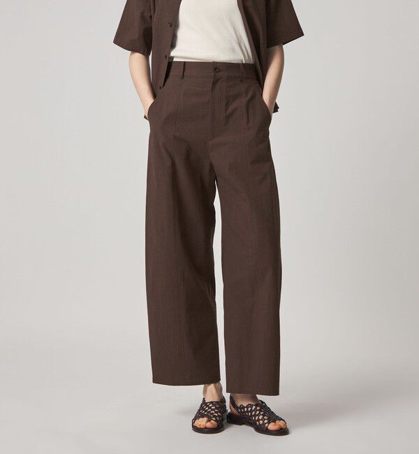 STEVEN ALAN「＜Steven Alan＞コットン ワイド パンツ」|その他|DK.BROWN