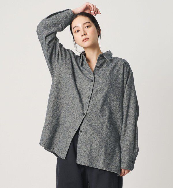 BEAUTY&YOUTH UNITED ARROWS「麻コットン フランネル レギュラーカラー シャツ」|シャツ・ブラウス|
