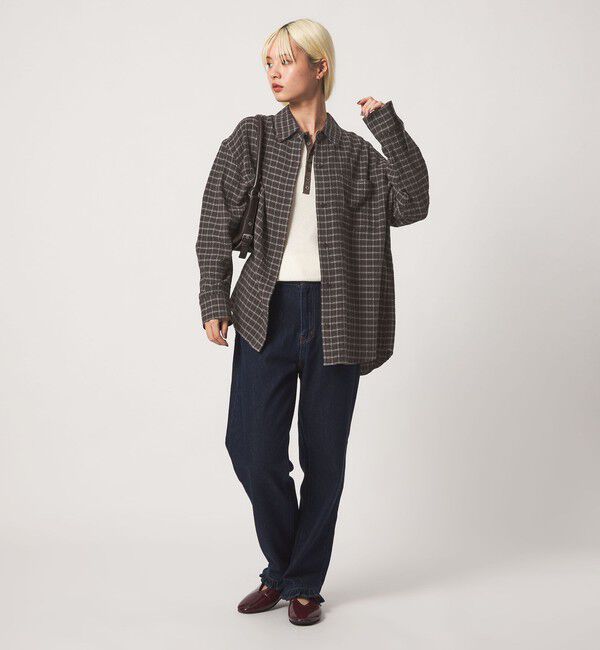 BEAUTY&YOUTH UNITED ARROWS「レーヨンブレンド チェック オーバーサイズシャツ」|シャツ・ブラウス|