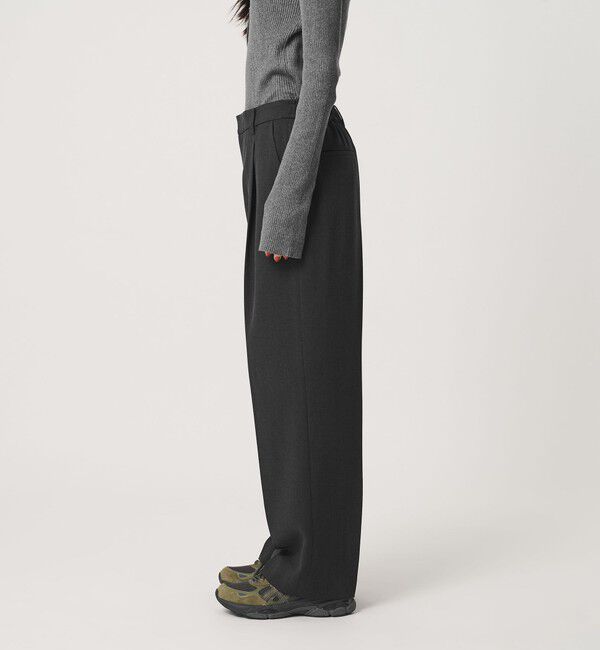 BEAUTY&YOUTH UNITED ARROWS「ポリエステルブレンド メランジ バックゴム ストレートパンツ 防シワ ウォッシャブル」|スラックス|