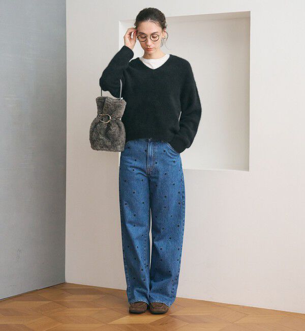 BEAUTY&YOUTH UNITED ARROWS「フォックスカシミヤブレンド Vネック ニットプルオーバー」|ニット・セーター|