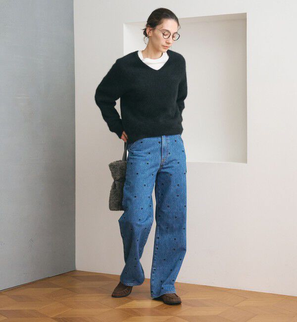 BEAUTY&YOUTH UNITED ARROWS「フォックスカシミヤブレンド Vネック ニットプルオーバー」|ニット・セーター|