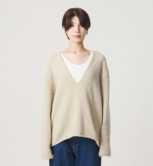 BEAUTY&YOUTH UNITED ARROWS「テープヤーン ディープVネック ニット」|ニット・セーター|