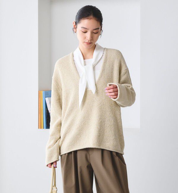 BEAUTY&YOUTH UNITED ARROWS「テープヤーン ディープVネック ニット」|ニット・セーター|
