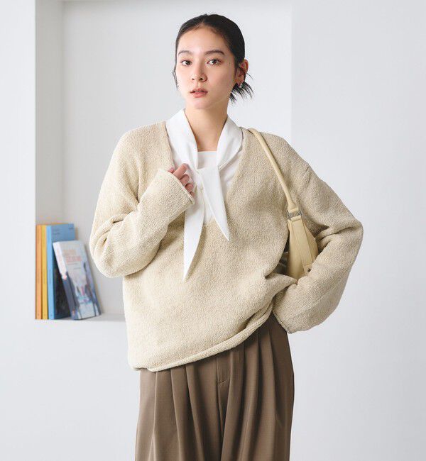 BEAUTY&YOUTH UNITED ARROWS「テープヤーン ディープVネック ニット」|ニット・セーター|