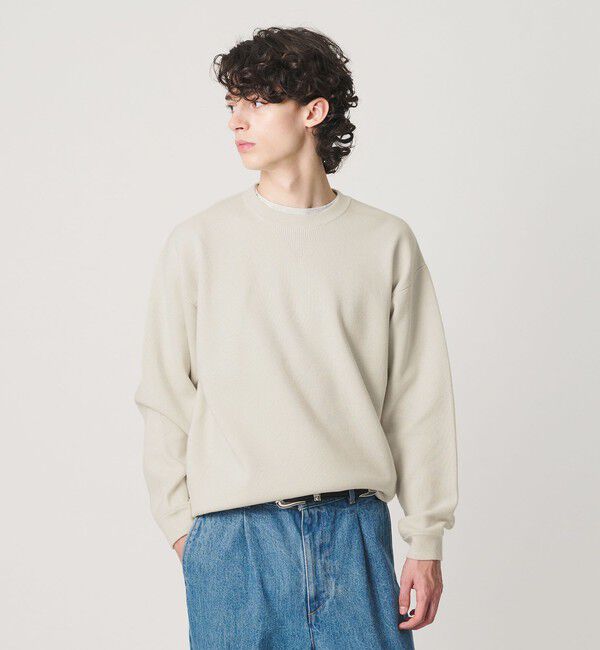 BEAUTY&YOUTH UNITED ARROWS「コットン カシミヤ ミラノリブ スウェットライク ニット」|ニット・セーター|LT.GRAY