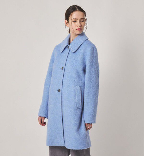 STEVEN ALAN「＜Steven Alan＞ウール モヘヤ ミックス シャギー ミドルコート」|ステンカラーコート|