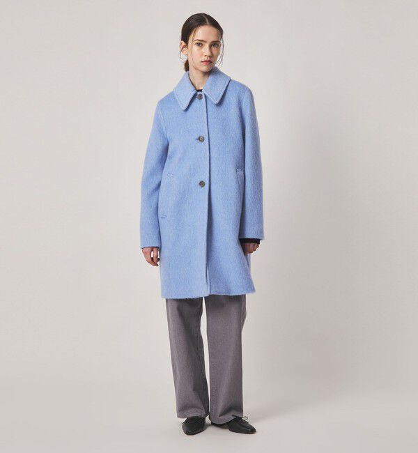 STEVEN ALAN「＜Steven Alan＞ウール モヘヤ ミックス シャギー ミドルコート」|ステンカラーコート|