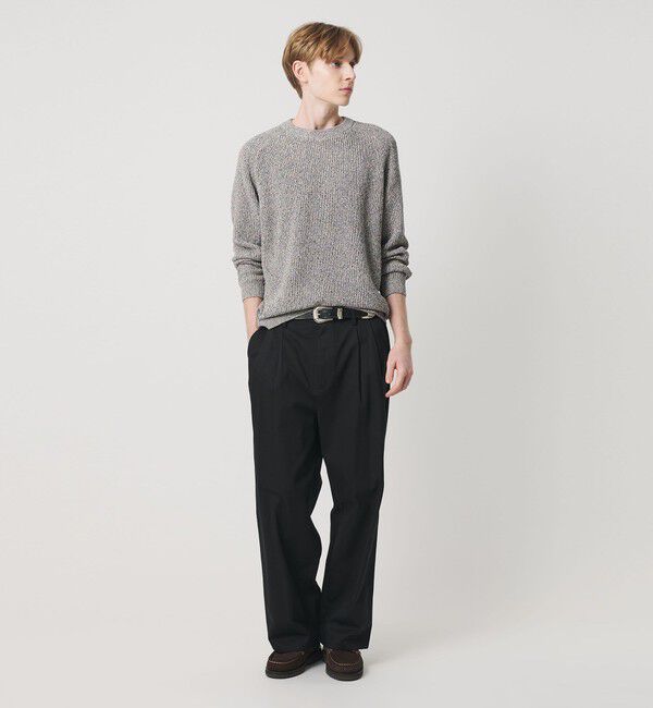 BEAUTY&YOUTH UNITED ARROWS「ユナイテッド コットン アゼ クルーネック ニット ウォッシャブル」|ニット・セーター|