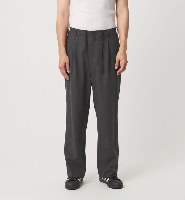 BEAUTY&YOUTH UNITED ARROWS「ダブルクロス 1プリーツ イージーパンツ No.7 タテヨコストレッチ」|チノ|