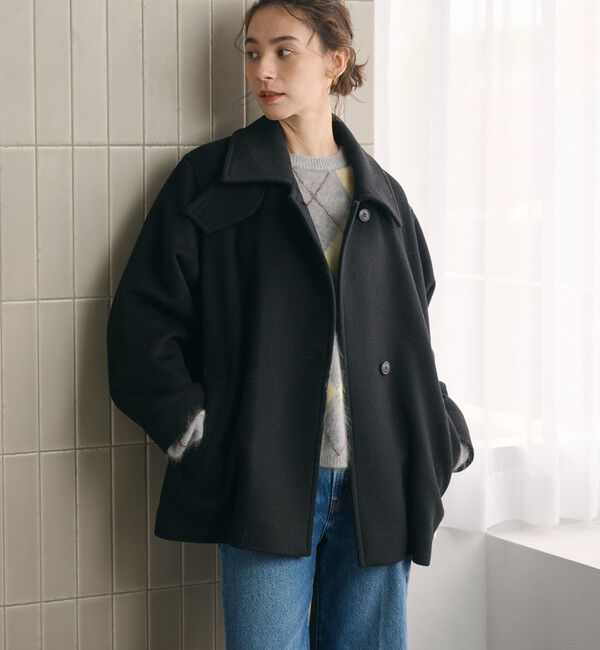 BEAUTY&YOUTH UNITED ARROWS「【WEB限定 Wardrobe DAILY MINIMAL】バルマカーンコート」|ステンカラーコート|BLACK