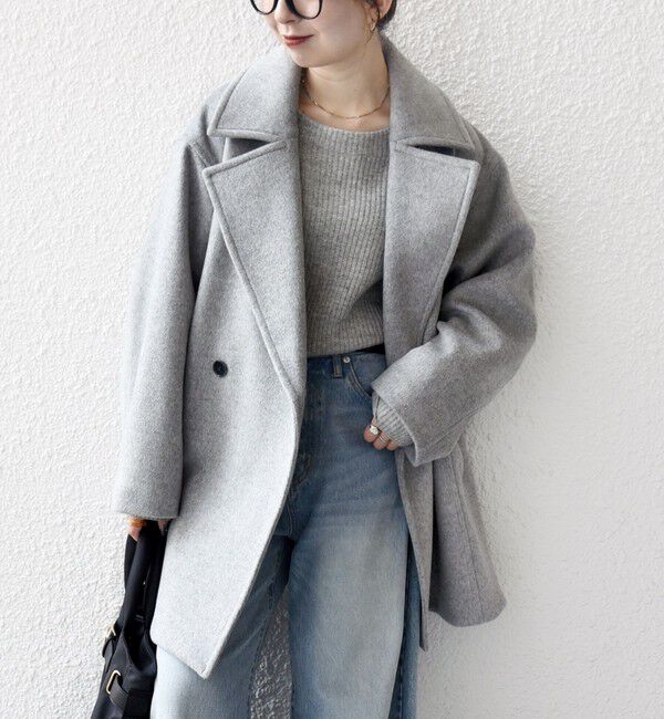 SHIPS any「《一部追加予約》【WEB限定】PURE WOOL コクーン テーラード ショート コート 26AW」|その他|