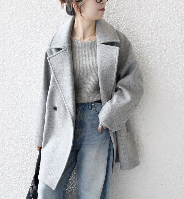 SHIPS any「《一部追加予約》【WEB限定】PURE WOOL コクーン テーラード ショート コート 26AW」|その他|