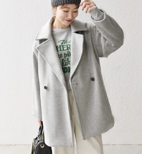 SHIPS any「《一部追加予約》【WEB限定】PURE WOOL コクーン テーラード ショート コート 26AW」|その他|