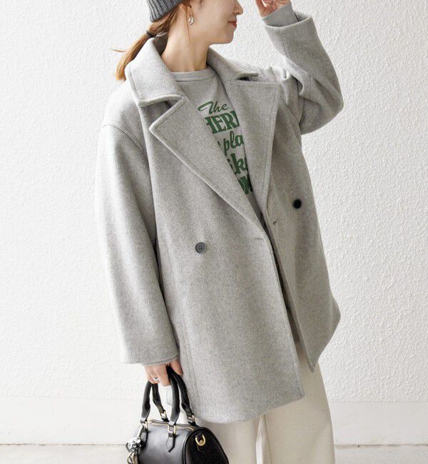 SHIPS any「《一部追加予約》【WEB限定】PURE WOOL コクーン テーラード ショート コート 26AW」|その他|