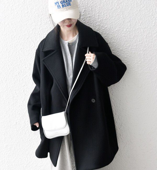 SHIPS any「《一部追加予約》【WEB限定】PURE WOOL コクーン テーラード ショート コート 26AW」|その他|