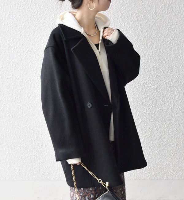 SHIPS any「《一部追加予約》【WEB限定】PURE WOOL コクーン テーラード ショート コート 26AW」|その他|
