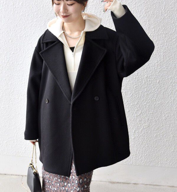 SHIPS any「《一部追加予約》【WEB限定】PURE WOOL コクーン テーラード ショート コート 26AW」|その他|