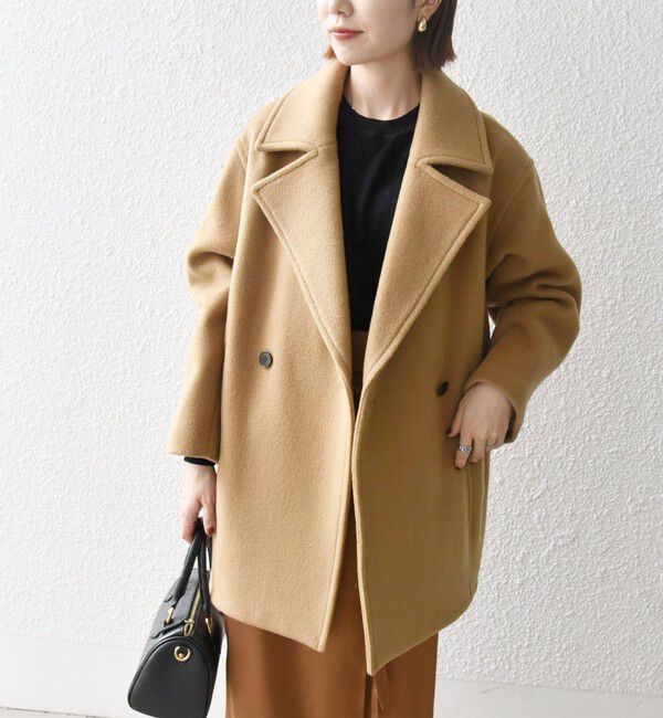 SHIPS any「《一部追加予約》【WEB限定】PURE WOOL コクーン テーラード ショート コート 26AW」|その他|