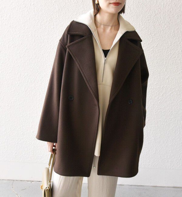 SHIPS any「《一部追加予約》【WEB限定】PURE WOOL コクーン テーラード ショート コート 26AW」|その他|