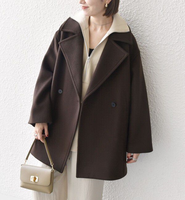 SHIPS any「《一部追加予約》【WEB限定】PURE WOOL コクーン テーラード ショート コート 26AW」|その他|