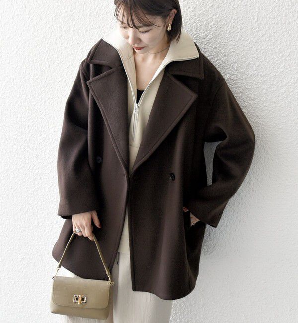 SHIPS any「《一部追加予約》【WEB限定】PURE WOOL コクーン テーラード ショート コート 26AW」|その他|