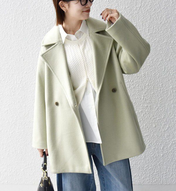 SHIPS any「《一部追加予約》【WEB限定】PURE WOOL コクーン テーラード ショート コート 26AW」|その他|