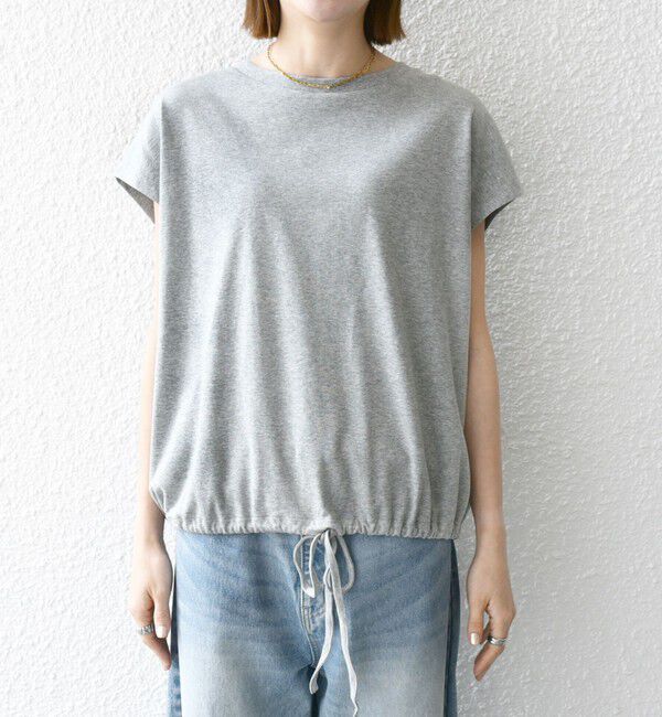 SHIPS any「〈接触冷感/汗染み防止加工/洗濯機可能〉ドロスト フレンチスリーブ TEE」|Tシャツ・カットソー|