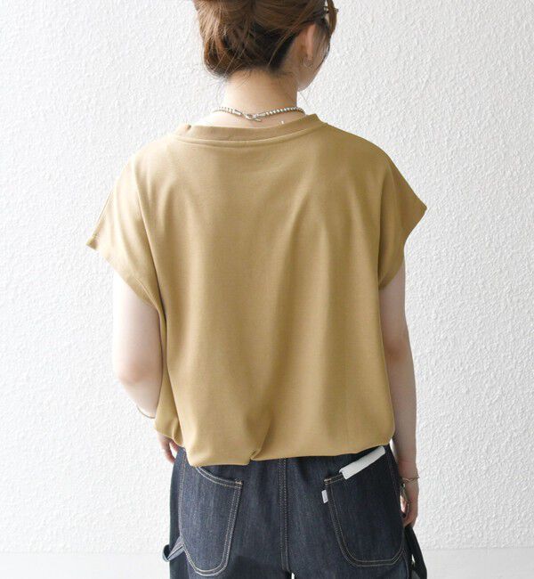 SHIPS any「〈接触冷感/汗染み防止加工/洗濯機可能〉ドロスト フレンチスリーブ TEE」|Tシャツ・カットソー|