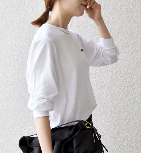SHIPS any「《一部追加予約》【SHIPS any別注】LACOSTE:〈洗濯機可能〉ピケ クルーネック ロンT 26AW」|Tシャツ・カットソー|