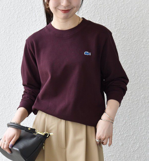 SHIPS any「《一部追加予約》【SHIPS any別注】LACOSTE:〈洗濯機可能〉ピケ クルーネック ロンT 26AW」|Tシャツ・カットソー|