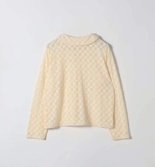 SHIPS any「SHIPS any:〈手洗い可能〉起毛 レース パイピング プルオーバー」|Tシャツ・カットソー|