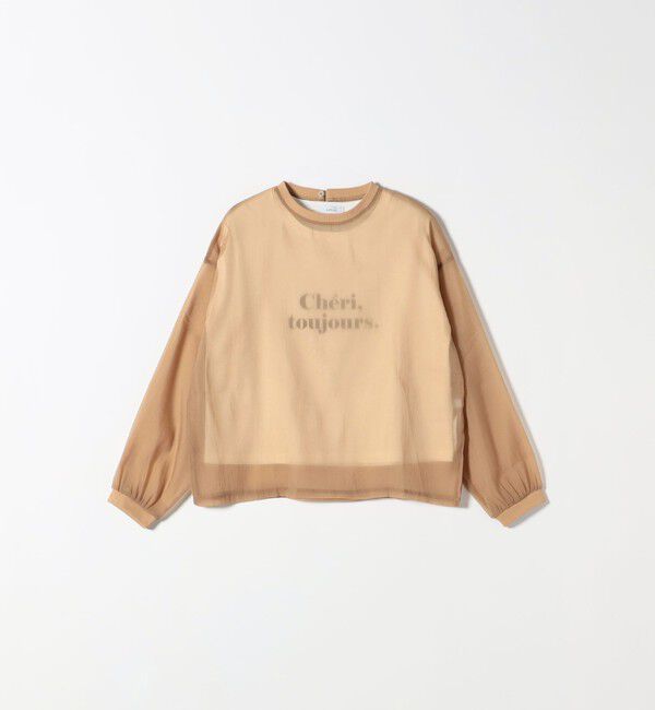 SHIPS any「〈手洗い可能〉シアー ワイド トップス  &times; フレンチ ロゴ TEE」|シャツ・ブラウス|