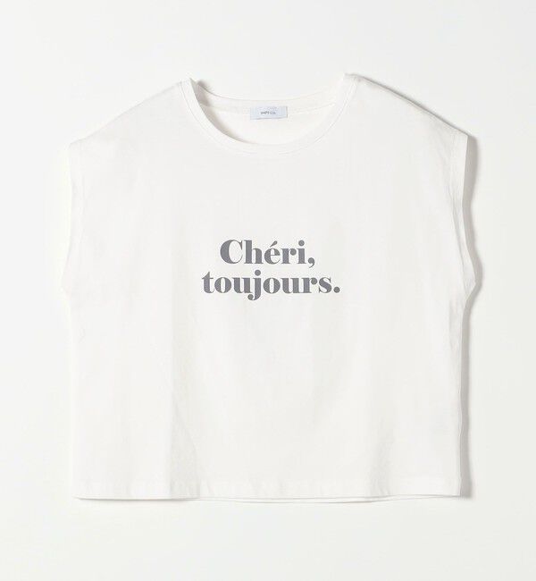 SHIPS any「〈手洗い可能〉シアー ワイド トップス  &times; フレンチ ロゴ TEE」|シャツ・ブラウス|