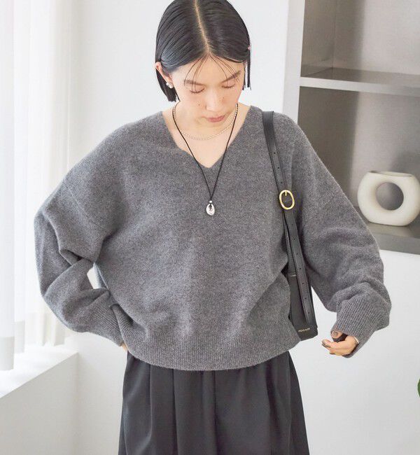 SHIPS for women「〈手洗い可能〉ウール カシミヤ V ネック プルオーバー」|ニット・セーター|