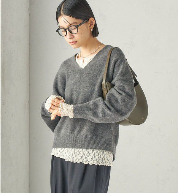 SHIPS for women「〈手洗い可能〉ウール カシミヤ V ネック プルオーバー」|ニット・セーター|