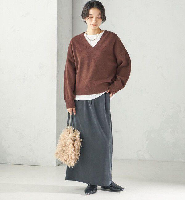 SHIPS for women「〈手洗い可能〉ウール カシミヤ V ネック プルオーバー」|ニット・セーター|