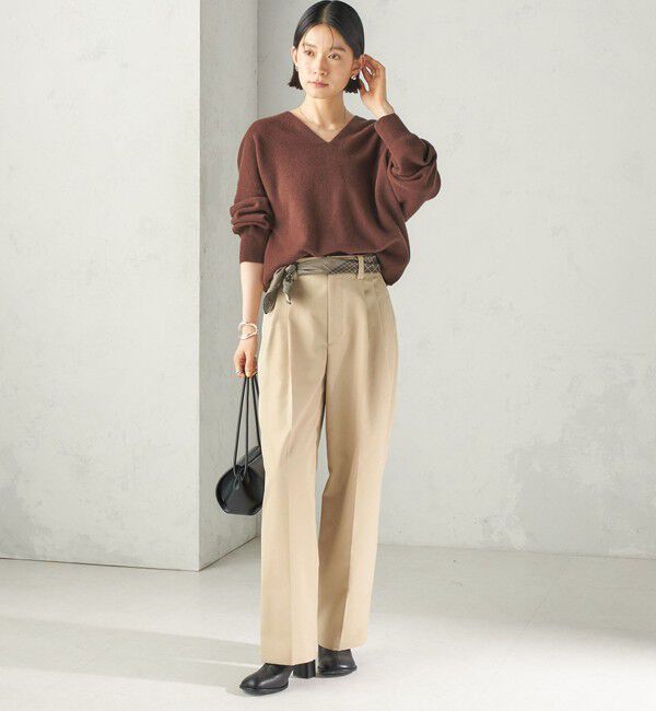 SHIPS for women「〈手洗い可能〉ウール カシミヤ V ネック プルオーバー」|ニット・セーター|