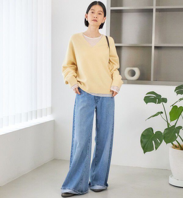 SHIPS for women「〈手洗い可能〉ウール カシミヤ V ネック プルオーバー」|ニット・セーター|