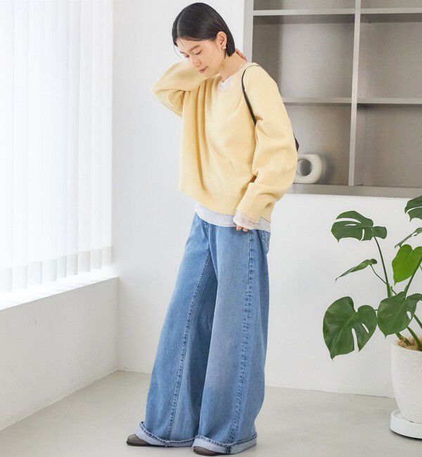SHIPS for women「〈手洗い可能〉ウール カシミヤ V ネック プルオーバー」|ニット・セーター|