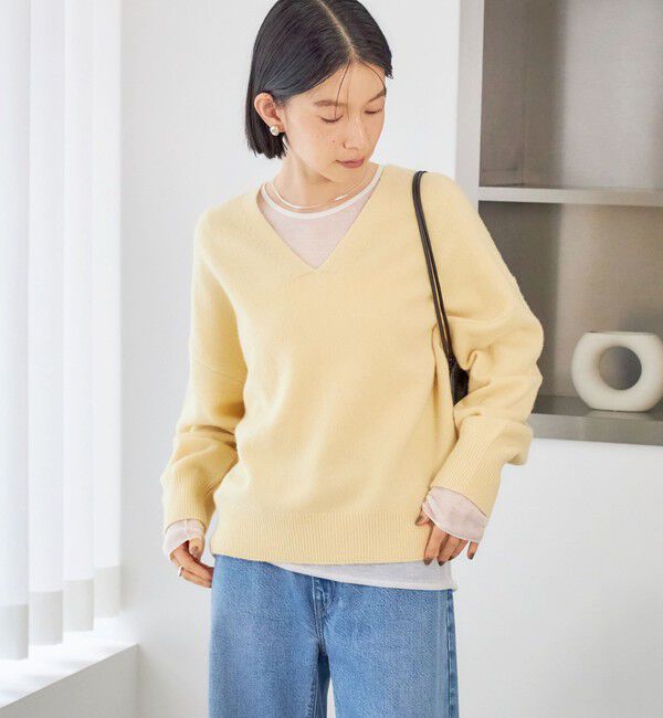SHIPS for women「〈手洗い可能〉ウール カシミヤ V ネック プルオーバー」|ニット・セーター|