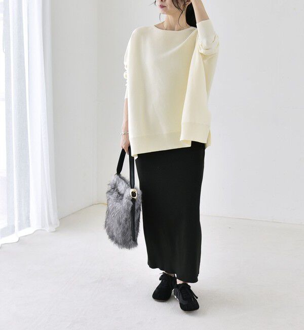 quaranciel「〈洗濯機可能〉ボートネック ワイド ニット プルオーバー 26AW」|ニット・セーター|