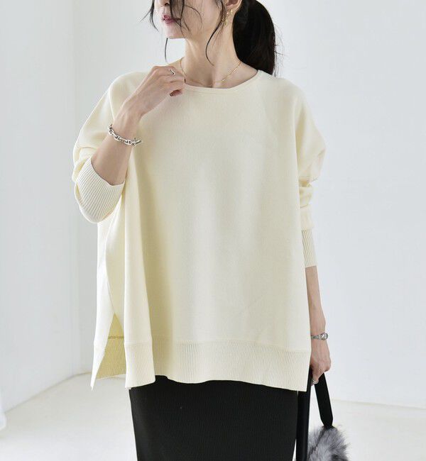 quaranciel「〈洗濯機可能〉ボートネック ワイド ニット プルオーバー 26AW」|ニット・セーター|