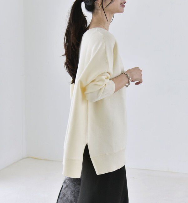 quaranciel「〈洗濯機可能〉ボートネック ワイド ニット プルオーバー 26AW」|ニット・セーター|