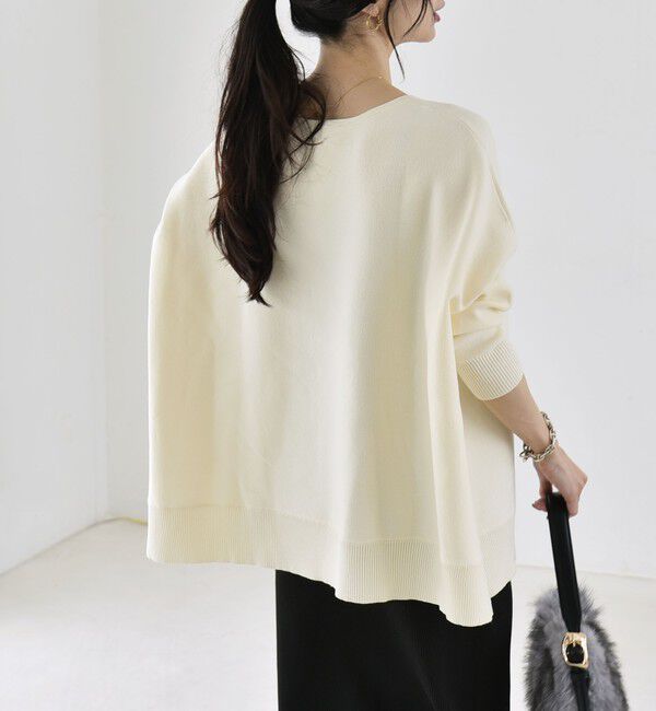 quaranciel「〈洗濯機可能〉ボートネック ワイド ニット プルオーバー 26AW」|ニット・セーター|