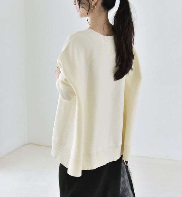quaranciel「〈洗濯機可能〉ボートネック ワイド ニット プルオーバー 26AW」|ニット・セーター|