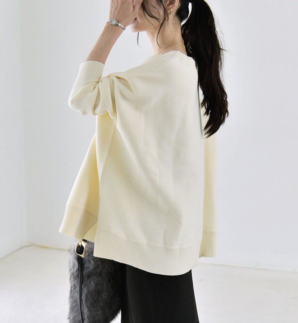quaranciel「〈洗濯機可能〉ボートネック ワイド ニット プルオーバー 26AW」|ニット・セーター|