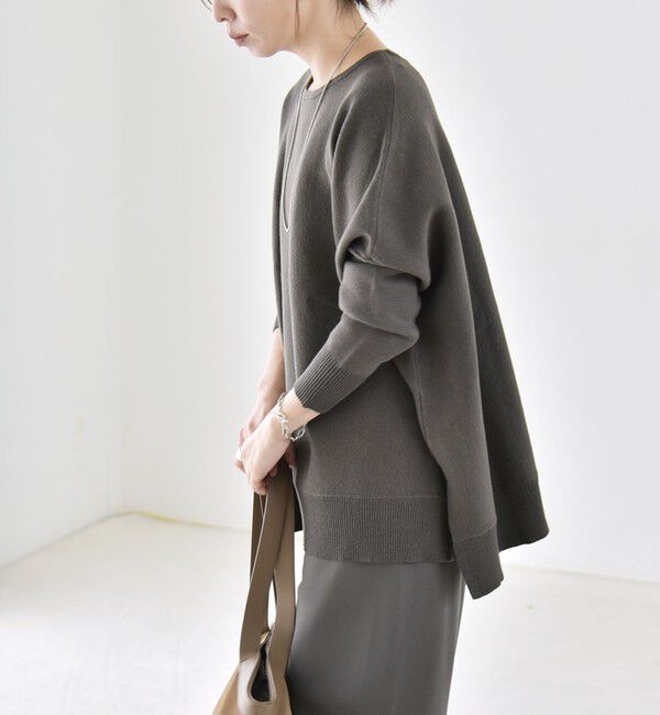 quaranciel「〈洗濯機可能〉ボートネック ワイド ニット プルオーバー 26AW」|ニット・セーター|
