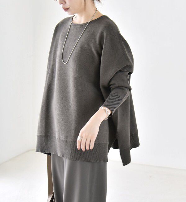 quaranciel「〈洗濯機可能〉ボートネック ワイド ニット プルオーバー 26AW」|ニット・セーター|